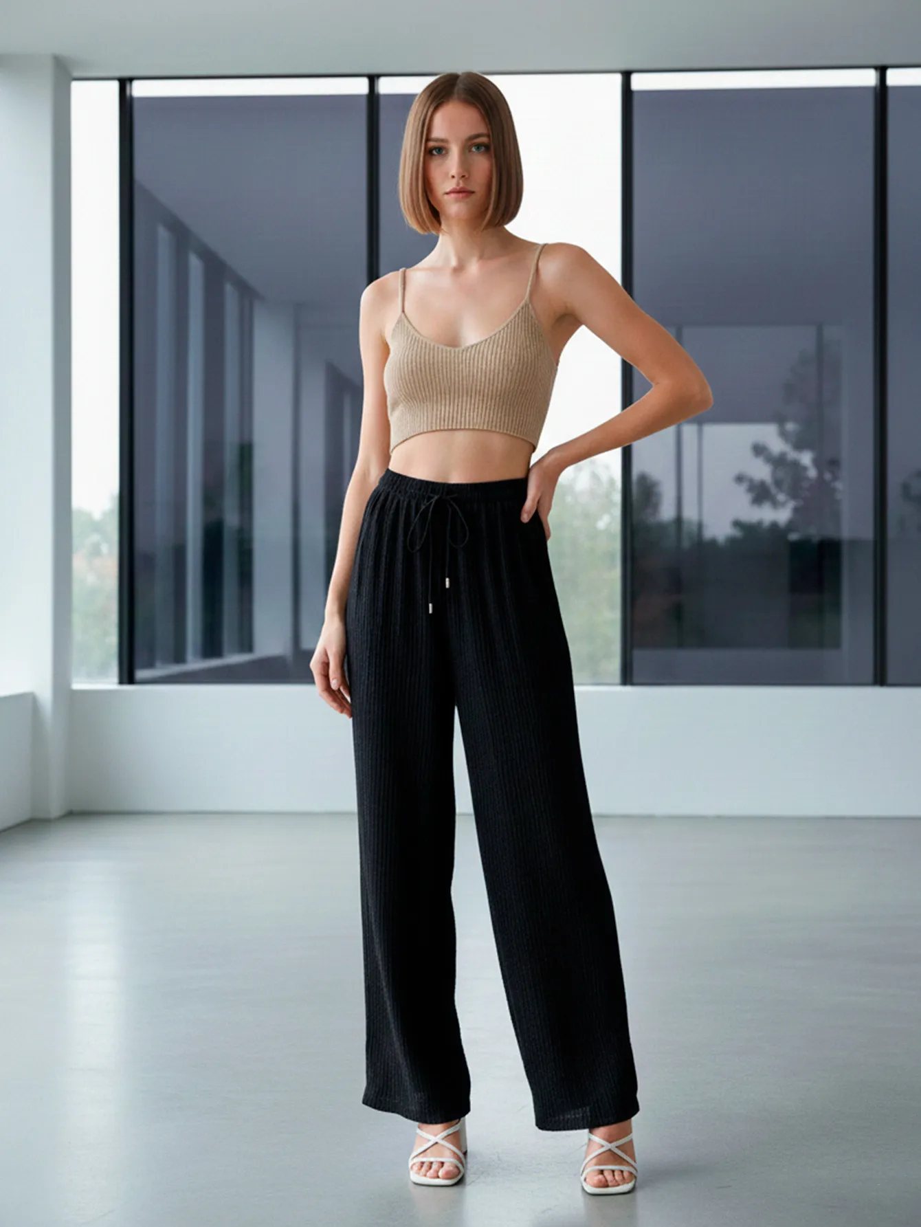 AD2625 PANTALON DE PIERNA ANCHA 9416
